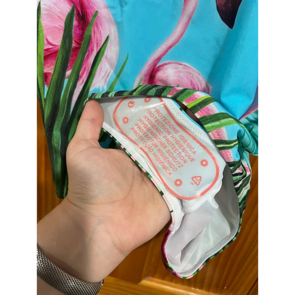 Dolce & Gabbana x DJ Khaled One Piece Swimsuit Flamingo Print NWOT No Size Tag - Picture 2 of 7